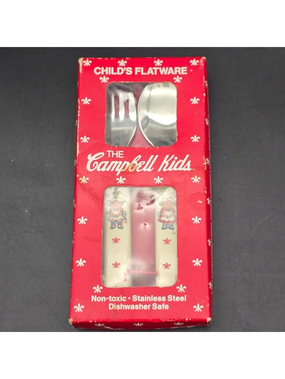 Vintage 1991 The Campbell's Kids Chef Child's Flatware Set Fork Spoon NIB Zak